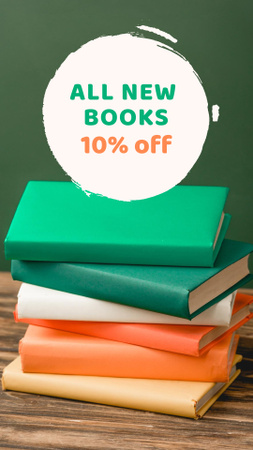 Ontwerpsjabloon van Instagram Story van Books Sale Announcement