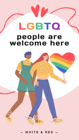 Template di design Citazione di benvenuto alla comunità LGBTQ colorata Instagram Story