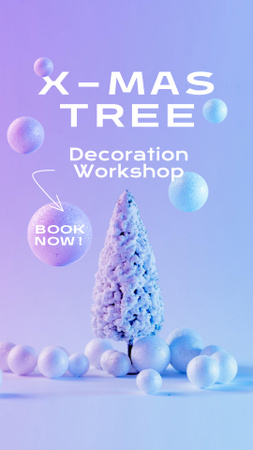 Christmas Tree Decoration Workshop Announcement Instagram Story Design Template