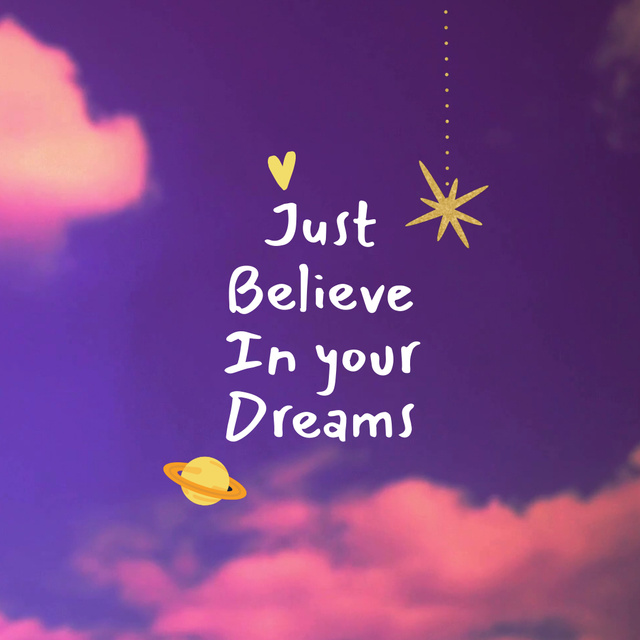Ontwerpsjabloon van Animated Post van Motivational Quote About Confidence And Positivity