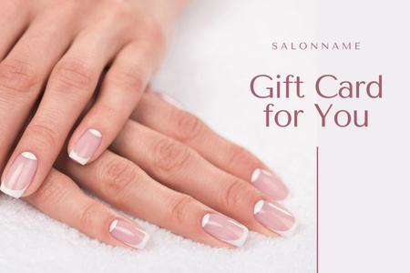 Designvorlage Offer of Manicure in Beauty Salon für Gift Certificate