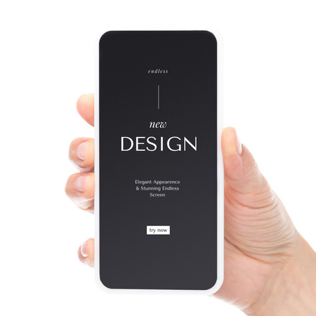 Template di design nuovo annuncio app design con smartphone moderno Instagram