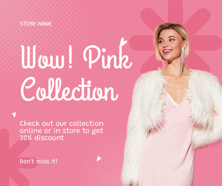 Platilla de diseño Pink Collection of Elegant Clothes Facebook