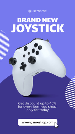 Plantilla de diseño de Nuevas ofertas de compra de Joystick de marca Instagram Story 