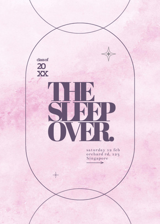 Szablon projektu Sleepover Party in Singapore Invitation
