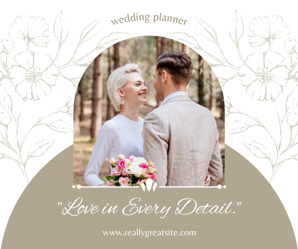 Modèle de visuel Wedding Planning Proposal - Facebook