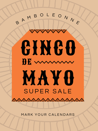 Cinco de Mayo Special Sale Offer Poster US Design Template