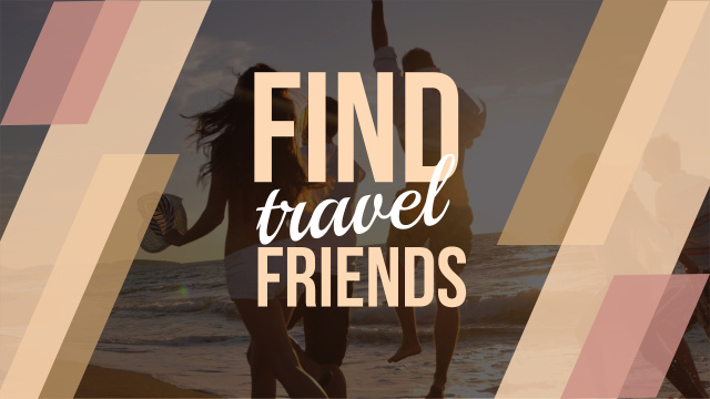 Template di design Find travel friends Youtube
