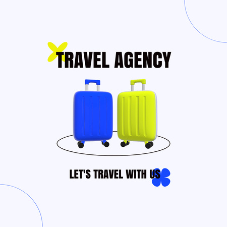 Luggage is Ready for Travel Animated Logo Design Template
