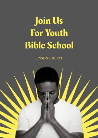 Youth Bible School Invitation Flayer Tasarım Şablonu