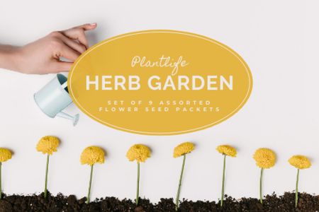 Herb Garden Ad Label Design Template
