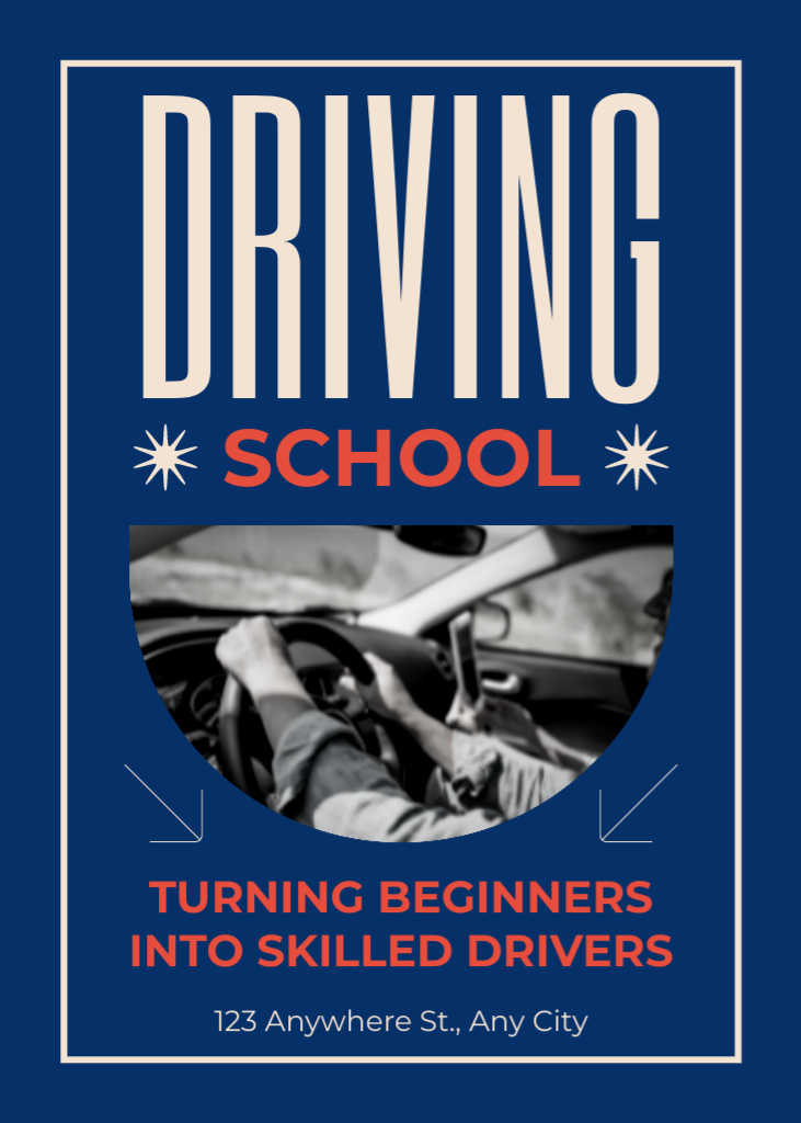 Quick Driver's Course For Beginners Promotion Flayer Design Template