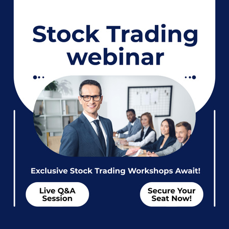 Accessible Webinar on Profitable Stock Trading Instagram AD Design Template