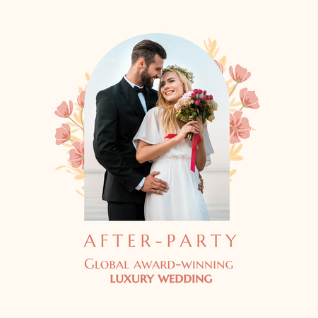 Wedding Celebration Announcement Instagram AD tervezősablon