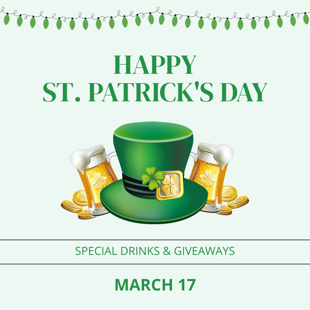 Ontwerpsjabloon van Instagram van St. Patrick's Day Special Offer