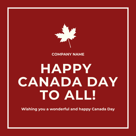 Canada Day Celebration Announcement Instagram Modelo de Design