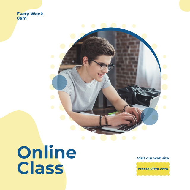 Ontwerpsjabloon van Instagram van Online Classes Promotion