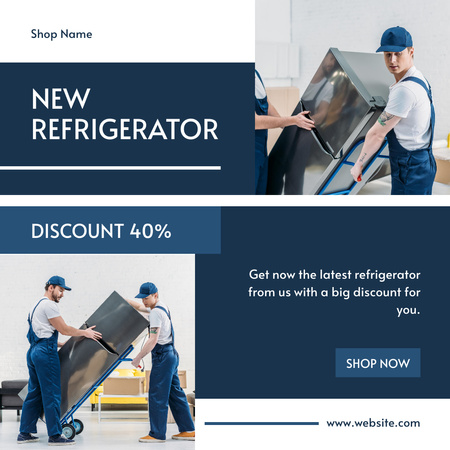 New Refrigerator Discount Announcement Instagram Design Template
