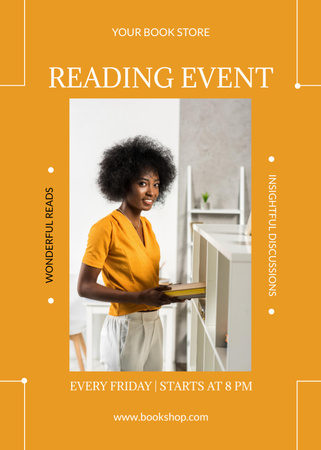 Book Reading Event Announcement Invitation – шаблон для дизайна