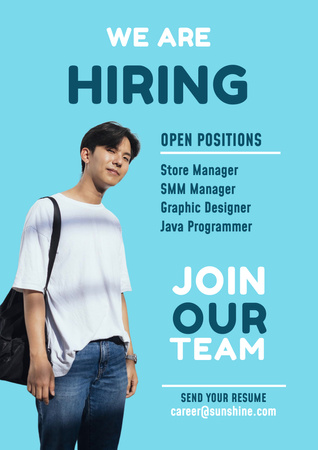 Open Positions Announcement with Defined List Poster A3 – шаблон для дизайна