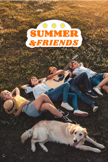 Summer Inspiration with Friends near Tree Pinterest – шаблон для дизайна