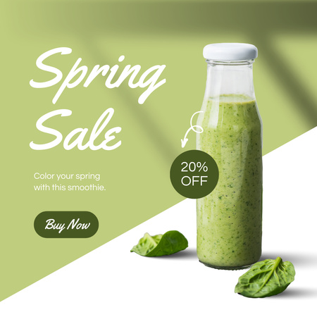 Smoothies Special Spring Sale Offer Instagram AD Design Template