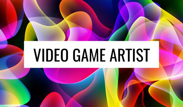 Modèle de visuel Video Game Artist - Business card