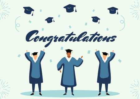 Felicitações da graduação para estudantes felizes Card Modelo de Design