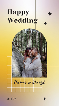 Happy Wedding Сongratulations Instagram Story Design Template
