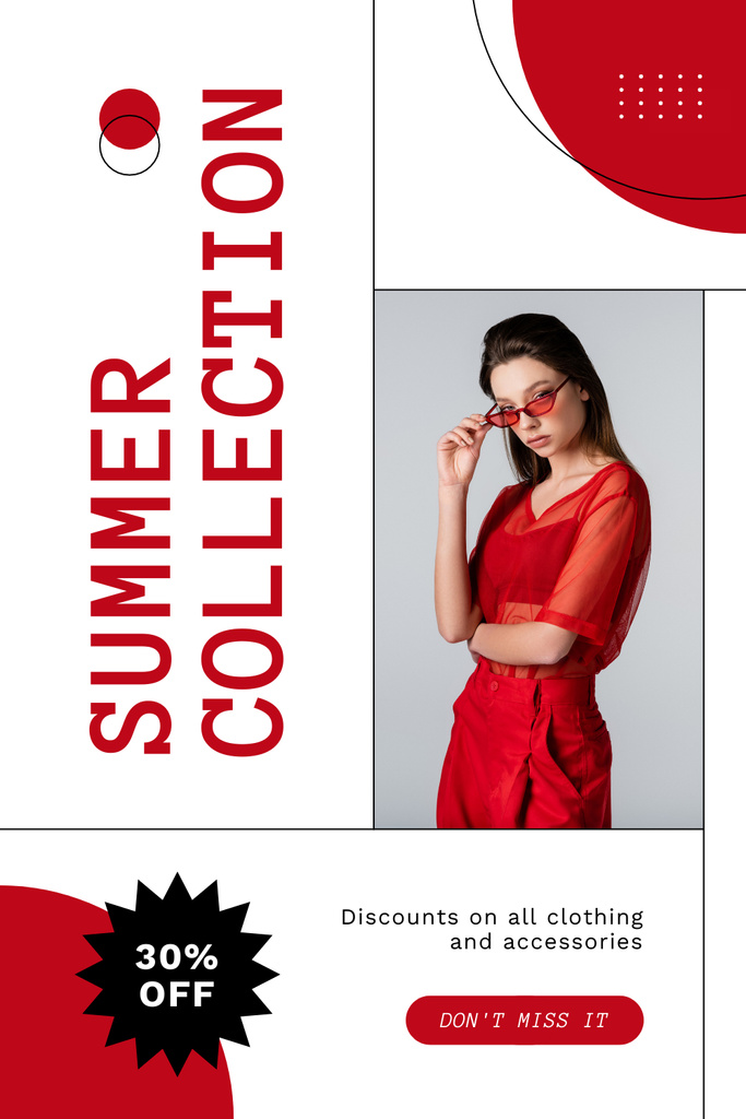 Summer Wear Collection Pinterest Πρότυπο σχεδίασης