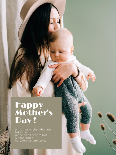 Happy Mother's day greeting Poster US Design Template