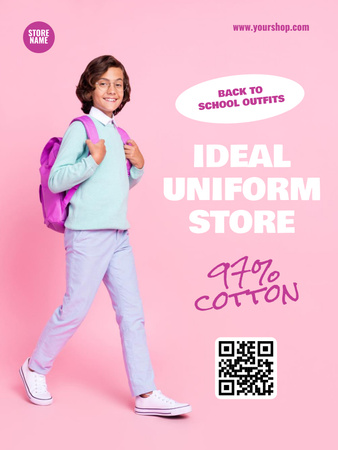 Szablon projektu Uniform for School Sale Offer Poster US