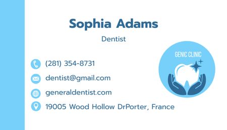 Diş Kliniği Hizmetleri Teklifi Business Card US Tasarım Şablonu