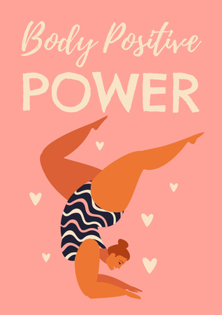 Body Positive Power Inspiration Poster Πρότυπο σχεδίασης