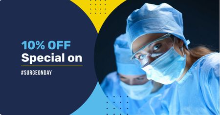 Surgeon Day Offer with Doctors Facebook AD Design Template