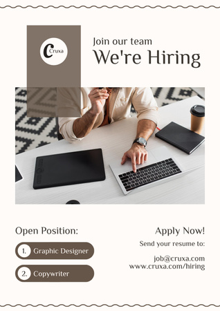 Open Positions for Creative Work  Poster Design Template
