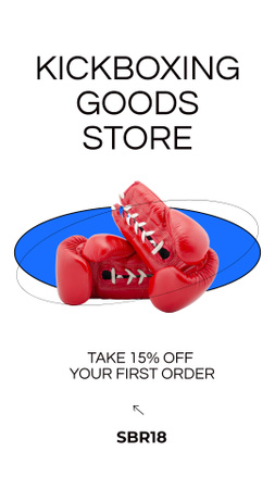 kickbox áruház hirdetés Instagram Story tervezősablon