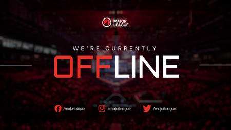 Ontwerpsjabloon van Twitch Offline Banner van Gaming offline kanaalpromotie