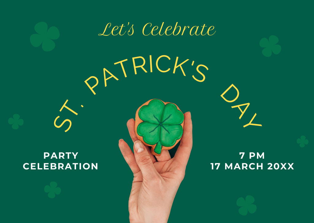 Platilla de diseño St. Patrick's Day Holiday Party Card