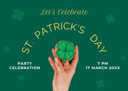 St. Patrick's Day Holiday Party Card Design Template
