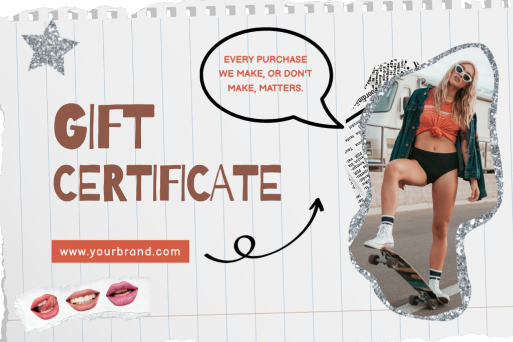 Retro style cheesy Gift Certificate – шаблон для дизайну