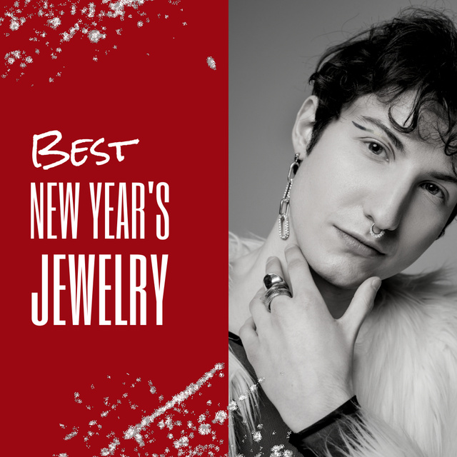 Unique New Year Jewelry Pieces Offer Animated Post Πρότυπο σχεδίασης