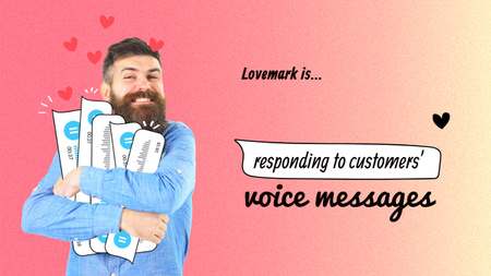 Funny Man holding Voice Messages Youtube Thumbnail Modelo de Design