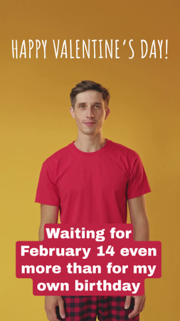 З Днем Святого Валентина зі святковими жестами TikTok Video – шаблон для дизайну