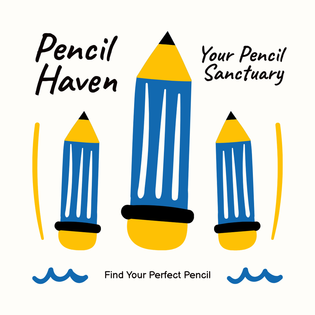 Modèle de visuel Stationery Shop With Wide Variety Of Pencils - Instagram AD