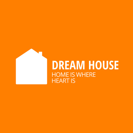 Designvorlage Top-notch Building Company Promotion In Orange With Slogan für Logo
