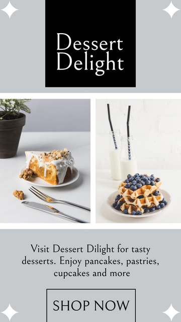 Delicious Desserts Offer Instagram Story Πρότυπο σχεδίασης