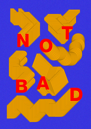 Szablon projektu Phrase on Abstract Figures Pattern Poster