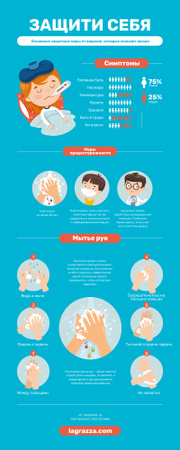 Informational infographics about Protection from Viruses Infographic – шаблон для дизайна