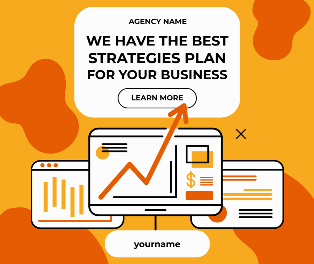 Designvorlage Offer of Best Strategies Plan for Business für Facebook